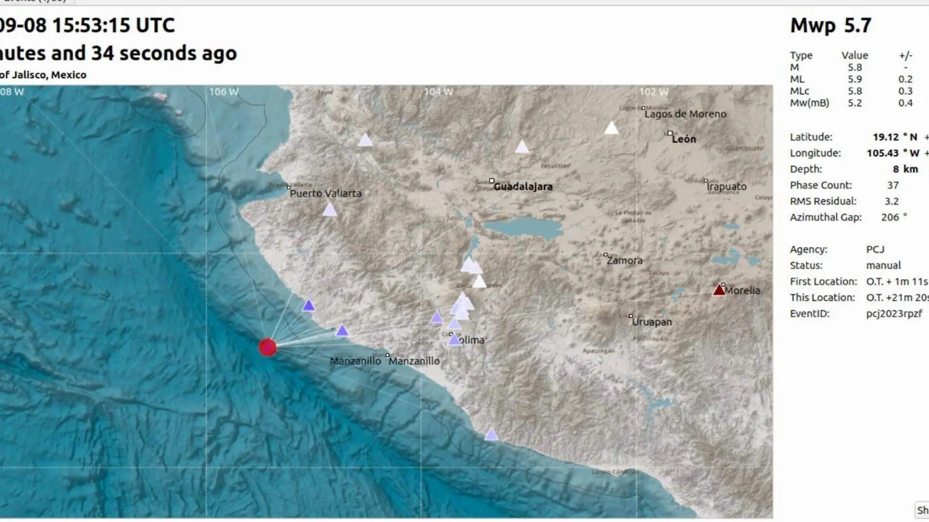 Sismo Cihuatlán